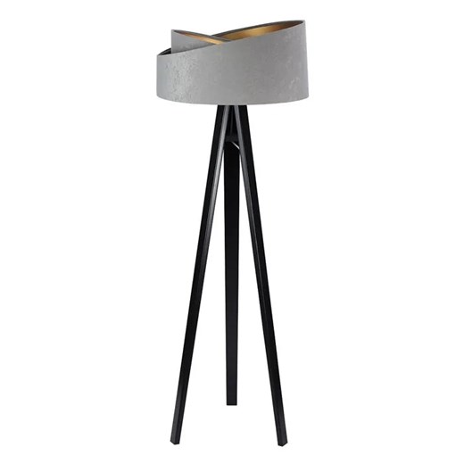 Szaro-czarna nowoczesna lampa stojąca trójnóg - S025-Kensa Lumes One Size Edinos.pl