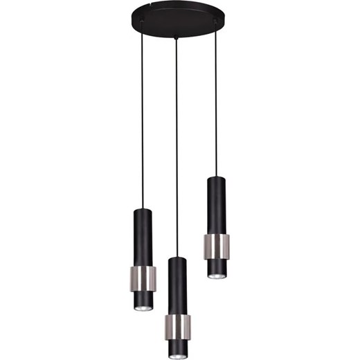 Czarno-chromowana okrągła lampa ze zwisami - S075-Sonara ze sklepu Edinos.pl w kategorii Lampy wiszące - zdjęcie 172207868