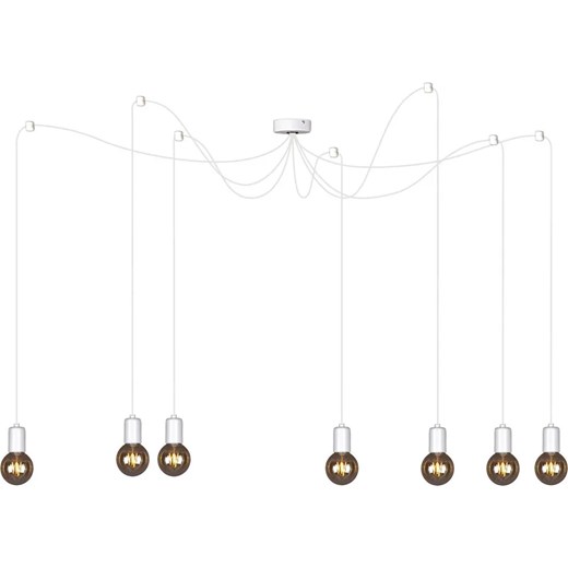 Biała industrialna lampa wisząca pająk - S077-Afis ze sklepu Edinos.pl w kategorii Lampy wiszące - zdjęcie 172207886