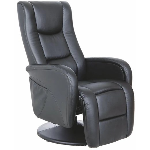 Rozkładany fotel wypoczynkowy z masażem Litos - czarny Profeos One Size Edinos.pl