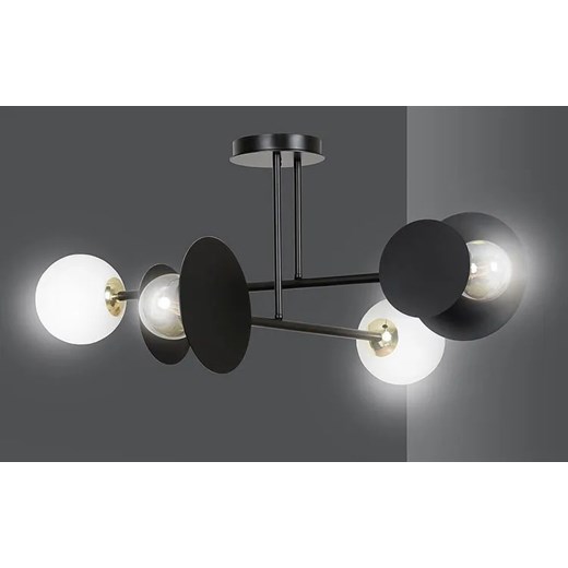 Czarna lampa sufitowa do sypialni - D008-Intis Lumes One Size Edinos.pl