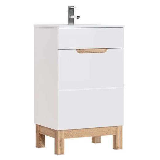 Szafka z umywalką 50 cm T1-L72 ze sklepu Edinos.pl w kategorii Szafki i regały łazienkowe - zdjęcie 172208258