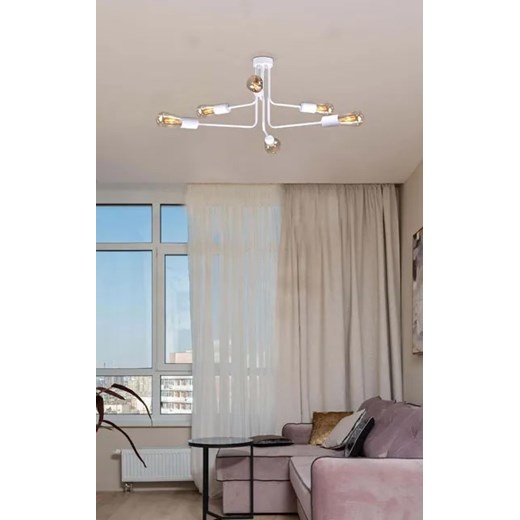 Biała lampa sufitowa w stylu loft - S143-Binta Lumes One Size Edinos.pl
