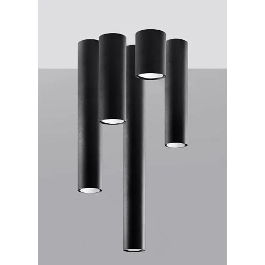 Czarny loftowy metalowy plafon tuba - S246-Lagor Lumes One Size Edinos.pl