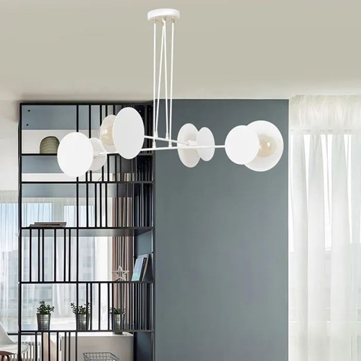 Biała loftowa lampa wisząca - D027-Tavon Lumes One Size Edinos.pl