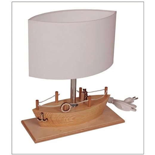 Drewniana lampka biurkowa dla dzieci statek - S185-Mirva Lumes One Size Edinos.pl