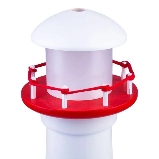 Biało-czerwona lampka LED na biurko latarnia - S186-Dinos Lumes One Size Edinos.pl