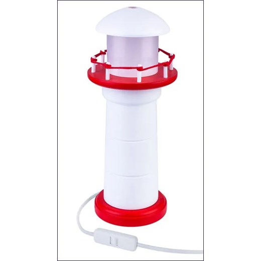 Biało-czerwona lampka LED na biurko latarnia - S186-Dinos Lumes One Size Edinos.pl