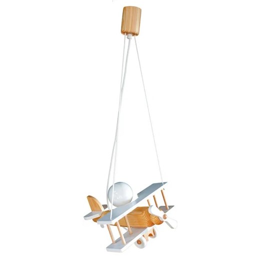 Biała dziecięca lampa wisząca samolot - S199 C5-W88 ze sklepu Edinos.pl w kategorii Lampy dziecięce - zdjęcie 172208636