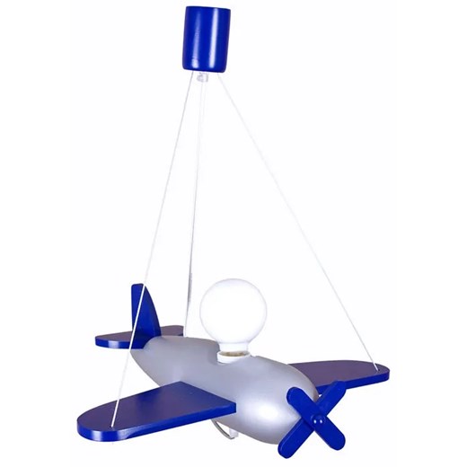 Granatowa dziecięca lampa wisząca samolot - S201-Rolia Lumes One Size Edinos.pl