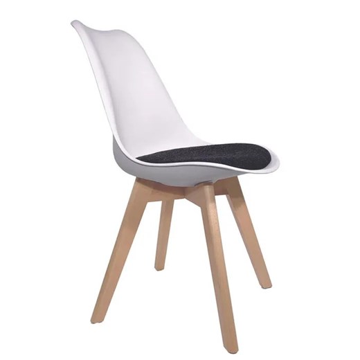Krzesło biało-czarne skandynawskie - Sarmel 3X Elior One Size Edinos.pl