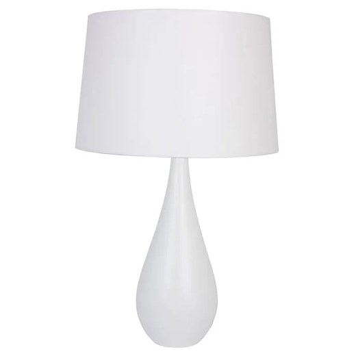 Biała skandynawska lampa stołowa z abażurem - S224-Artela Lumes One Size Edinos.pl