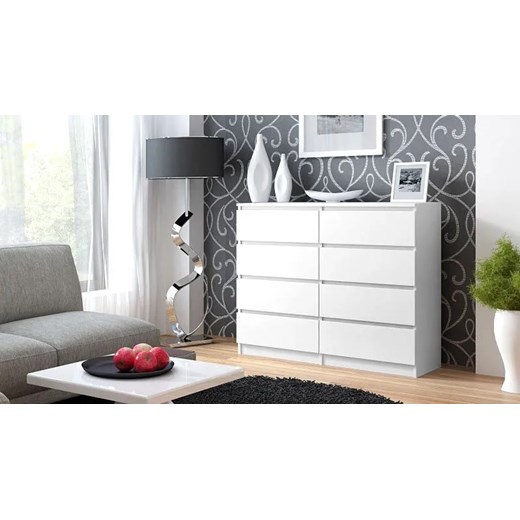 Komoda z szufladami Syntia 120 cm - biała Elior One Size Edinos.pl