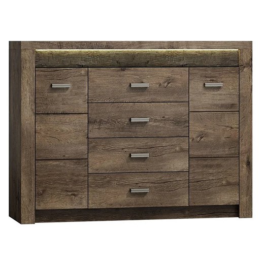Komoda w dekorze jesion ciemny - Dagna 8X Elior One Size Edinos.pl