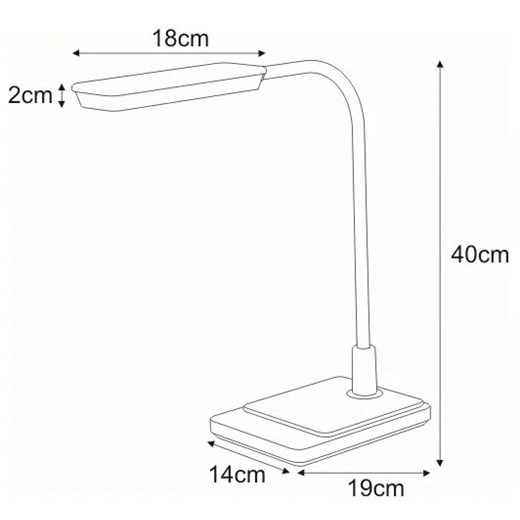 Biała nowoczesna lampka biurowa dotykowa - S256-Sabita Lumes One Size Edinos.pl