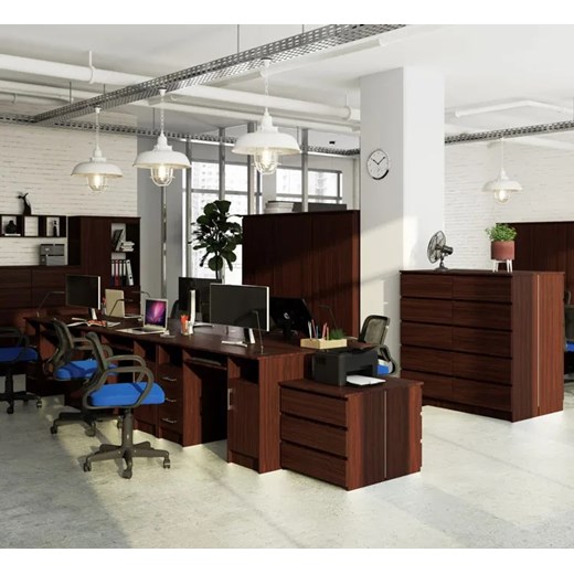 Biurko z szufladami wenge - Delian 2X Elior One Size Edinos.pl