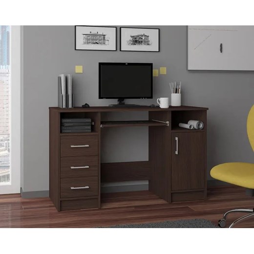 Biurko z szufladami wenge - Delian 2X Elior One Size Edinos.pl
