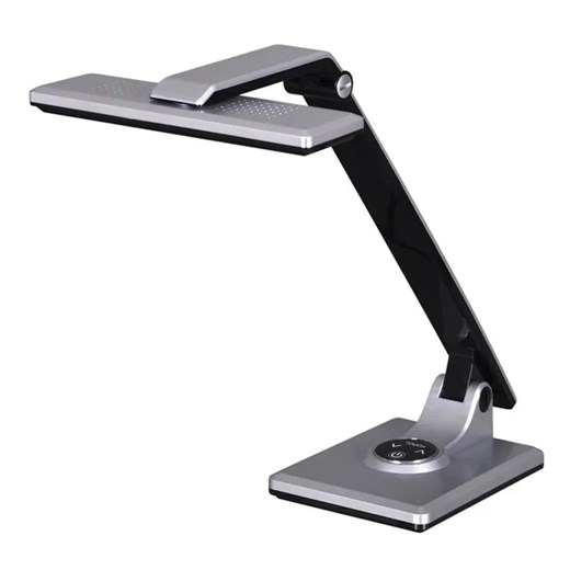 Srebrna lampka na biurko ze ściemniaczem - S263-Trofo ze sklepu Edinos.pl w kategorii Lampy stołowe - zdjęcie 172209516
