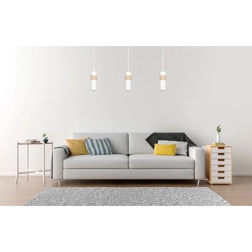 Biała pojedyncza lampa wisząca - D101-Grande Lumes One Size Edinos.pl