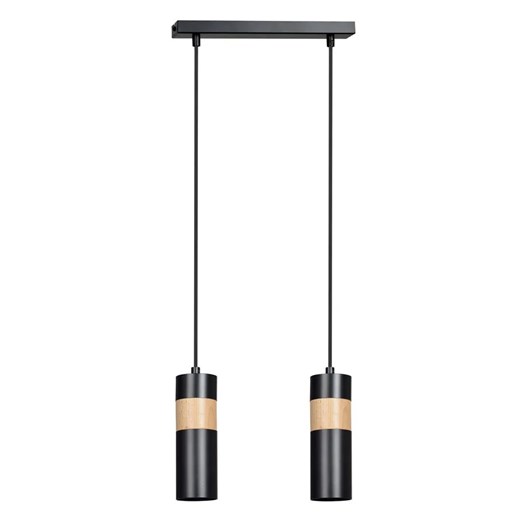 Czarna podwójna lampa wisząca - D102-Grande Lumes One Size Edinos.pl