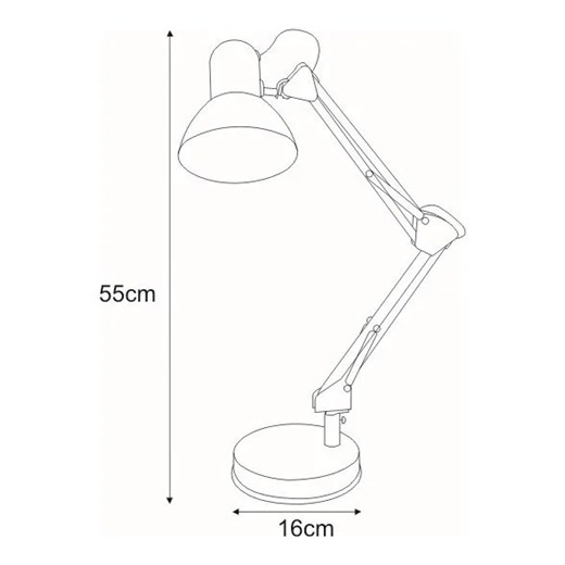 Biała regulowana lampka na biurko - S273-Terla Lumes One Size Edinos.pl okazja