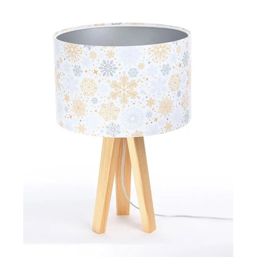 Świąteczna lampa stołowa z welurowym abażurem - S289-Dafne Lumes One Size Edinos.pl