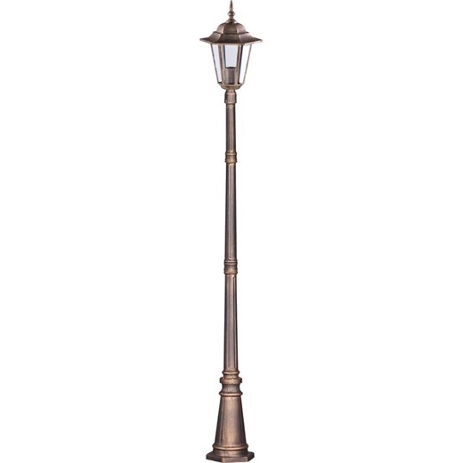 Czarno-złota klasyczna lampa stojąca zewnętrzna - S327 F4-M82 ze sklepu Edinos.pl w kategorii Oświetlenie ogrodowe - zdjęcie 172209815