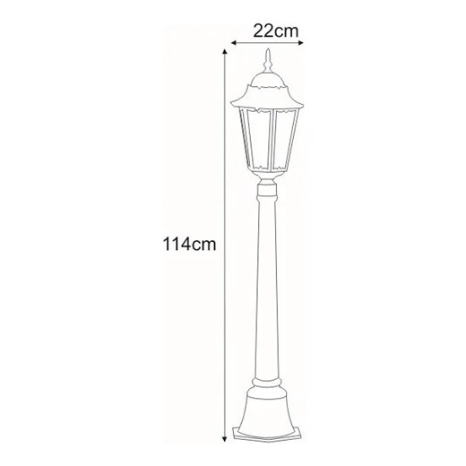 Czarno-złota stojąca lampa zewnętrzna klasyczna - S351-Tirma Lumes One Size promocyjna cena Edinos.pl