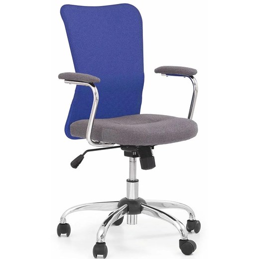 Fotel młodzieżowy do biurka Alwer - niebieski ze sklepu Edinos.pl w kategorii Krzesła biurowe - zdjęcie 172210038