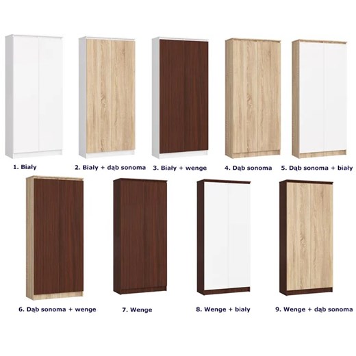 Zamykany regał biurowy dąb sonoma + wenge - Ornaro Elior One Size Edinos.pl