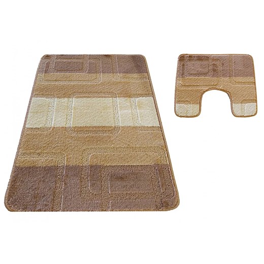 Beżowe nowoczesne dywaniki do łazienki - Amris 4X Profeos One Size Edinos.pl