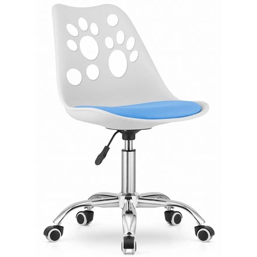 Biało-niebieskie krzesło dziecięce do biurka - Parpa Elior One Size Edinos.pl