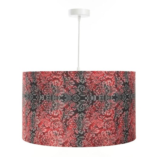 Czerwono-biała lampa wisząca nad stół z wzorem - S374-Ardela Lumes One Size Edinos.pl