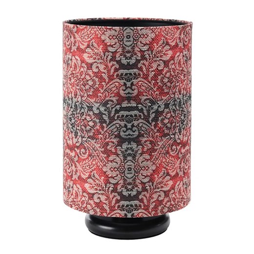 Czarno-czerwona lampka nocna tuba - S377-Ardela ze sklepu Edinos.pl w kategorii Lampy stołowe - zdjęcie 172211036