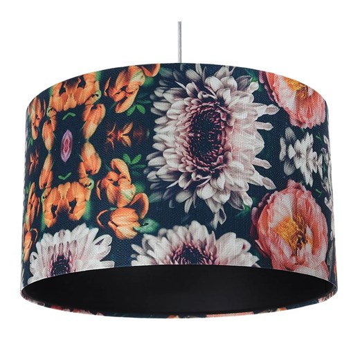 Czarna lampa wisząca z motywem kwiatów - S380 M1-P79 ze sklepu Edinos.pl w kategorii Lampy wiszące - zdjęcie 172211047