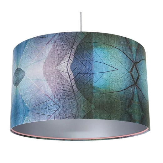 Srebrna nowoczesna lampa wisząca z abażurem - S389-Kerva Lumes One Size Edinos.pl