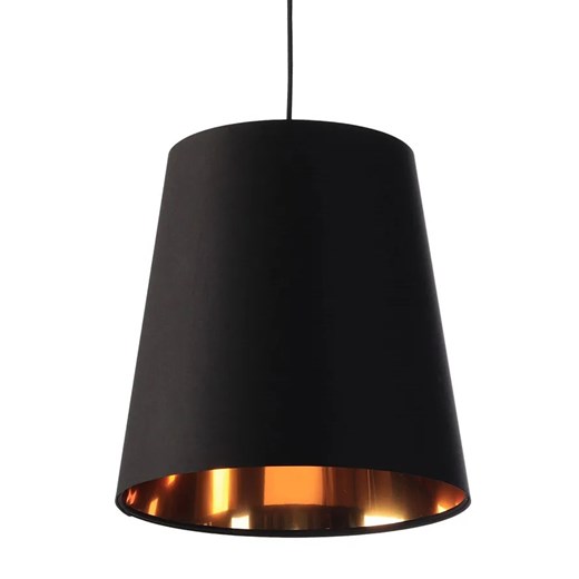 Czarna lampa wisząca nad stół z abażurem rose gold - 8X S404 W0-W71 ze sklepu Edinos.pl w kategorii Lampy wiszące - zdjęcie 172211247