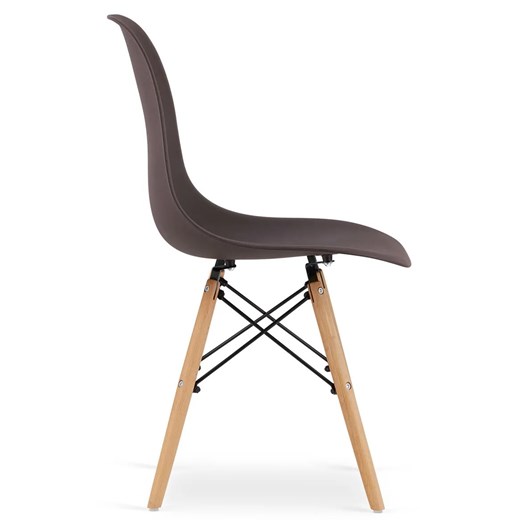 Brązowe minimalistyczne krzesła 4szt. - Naxin 4S Elior One Size Edinos.pl