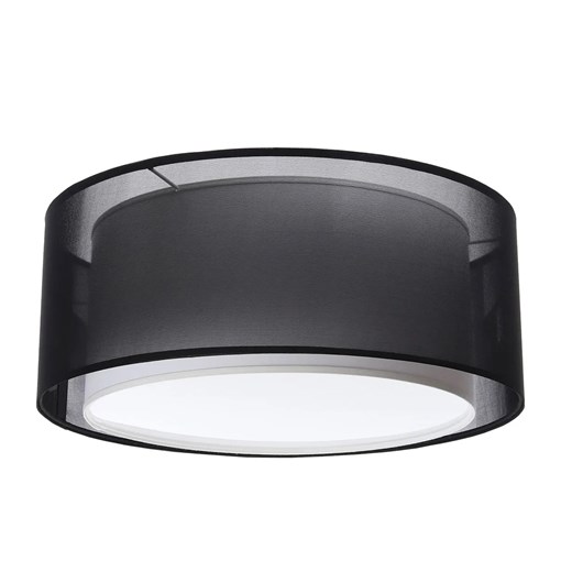 Czarny elegancki plafon sufitowy z abażurem - 3X S437 Lavinia ze sklepu Edinos.pl w kategorii Lampy sufitowe - zdjęcie 172211867