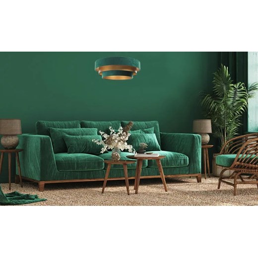 Zielono-złota trzywarstwowa lampa wisząca - S442-Mantra Lumes One Size Edinos.pl