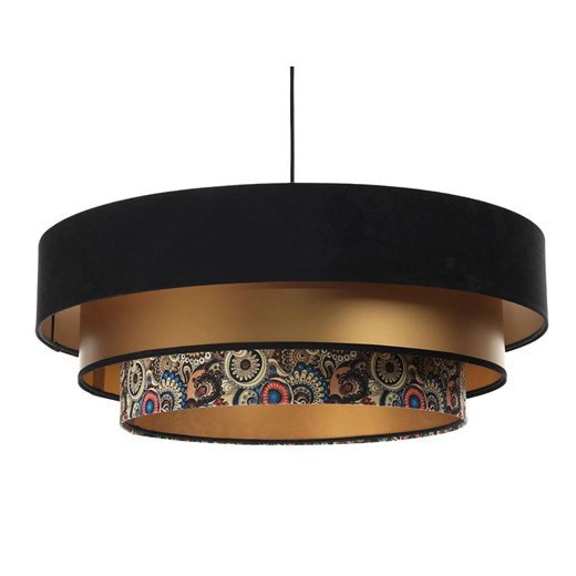 Czarno-złota elegancka lampa wisząca nad stół - S448-Ilia Lumes One Size Edinos.pl
