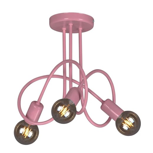Różowa lampa sufitowa dla dziewczynki - S548-Adorva ze sklepu Edinos.pl w kategorii Lampy dziecięce - zdjęcie 172212639