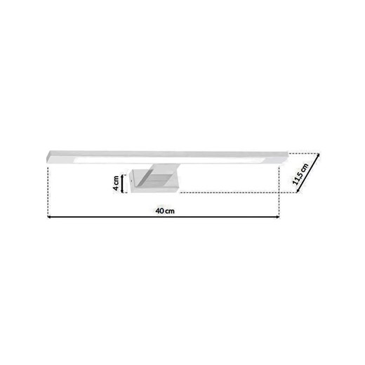 Biały kinkiet LED - N015-Cortina 7W 40x12x4 cm Lumes One Size Edinos.pl