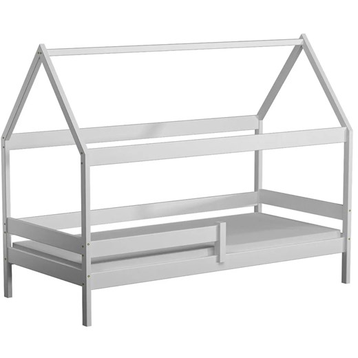 Białe drewniane łóżko dziecięce typu domek - Cubis 3X 160x80 cm ze sklepu Edinos.pl w kategorii Łóżka dziecięce - zdjęcie 172212755