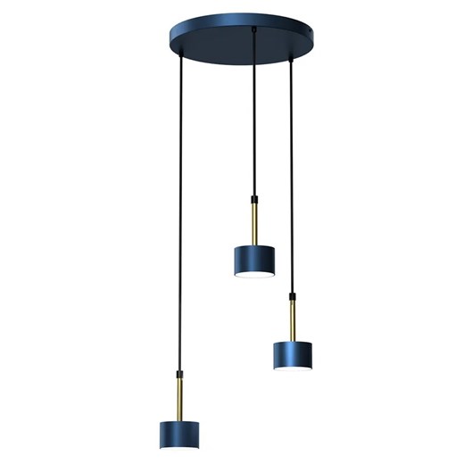 Niebiesko-złota wisząca lampa do jadalni - N022-Circile Lumes One Size Edinos.pl