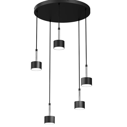Czarno-srebrna wisząca lampa nad stół - N023-Umer ze sklepu Edinos.pl w kategorii Lampy wiszące - zdjęcie 172212849