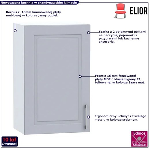 Górna szafka kuchenna 45 cm - Lorina 25X Elior One Size Edinos.pl