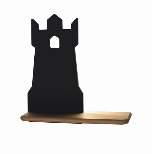 Czarna lampka dziecięca w kształcie zamkowej wieży - K025-Zizi Lumes One Size Edinos.pl