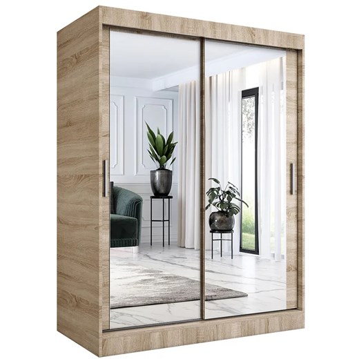 Szafa przesuwna z lustrem dąb sonoma 150 cm - Edna 4X Elior One Size Edinos.pl