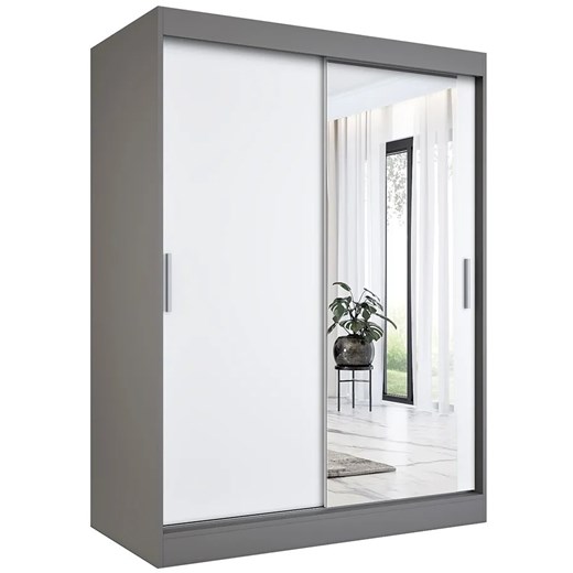Szafa przesuwna antracyt + biały 150 cm - Palmira 4X Elior One Size Edinos.pl